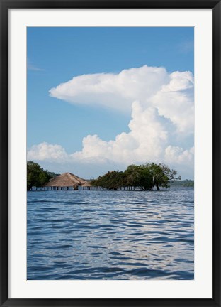 Framed Beach at height of the wet season, Alter Do Chao, Amazon, Brazil Print