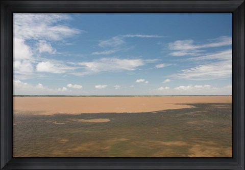 Framed Meeting of the waters at Santarem, Amazon, Brazil Print