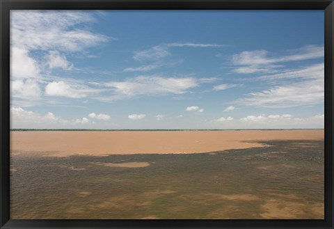 Framed Meeting of the waters at Santarem, Amazon, Brazil Print