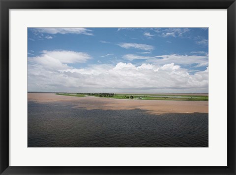 Framed Brazil, Amazon River Meeting of the waters Print