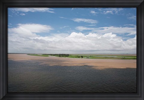 Framed Brazil, Amazon River Meeting of the waters Print