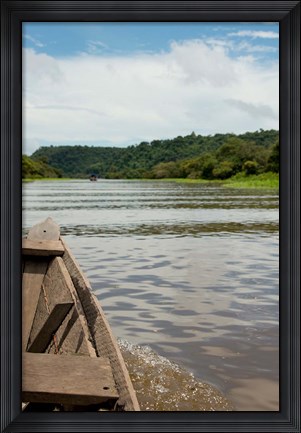 Framed Brazil, Amazon, Valeria River, Boca da Valeria Local wooden canoe Print