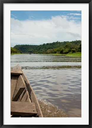 Framed Brazil, Amazon, Valeria River, Boca da Valeria Local wooden canoe Print