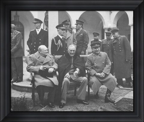 Framed Leaders Meeting at the Yalta Conference Print