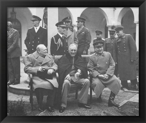 Framed Leaders Meeting at the Yalta Conference Print