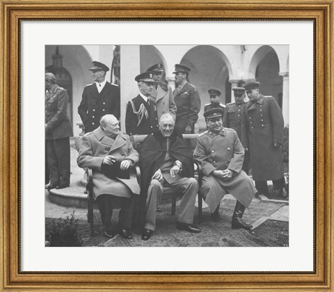 Framed Leaders Meeting at the Yalta Conference Print