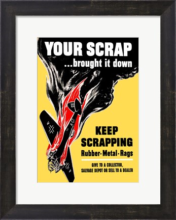 Framed Keep Scrapping Print