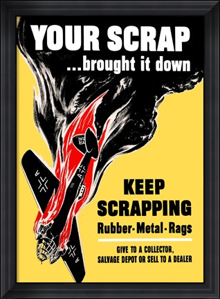 Framed Keep Scrapping Print