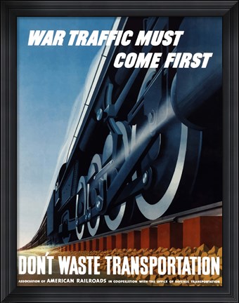Framed Don&#39;t Waste Transportation Print