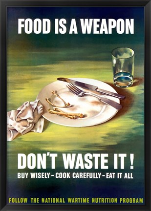 Framed Food Is A Weapon Print