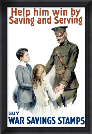 Framed Help Him Win by Saving and Serving Print