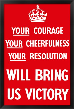 Framed Bring US Victory Print