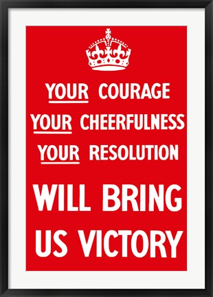 Framed Bring US Victory Print