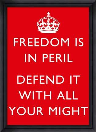 Framed Freedom is in Peril Print