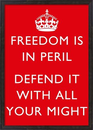 Framed Freedom is in Peril Print