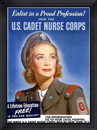Framed US Cadet Nurse Corps Print