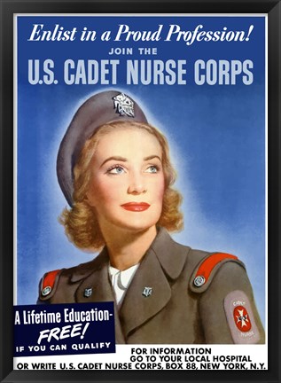 Framed US Cadet Nurse Corps Print