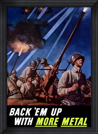 Framed Back Em Up with More Metal Print