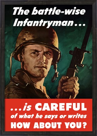 Framed Battle-Wise Infantryman Print