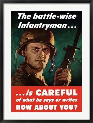 Framed Battle-Wise Infantryman Print