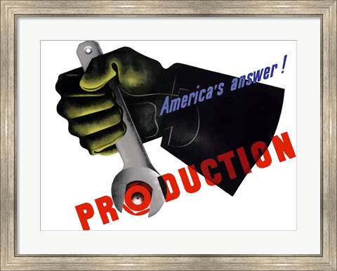 Framed America&#39;s Answer!  Production Print