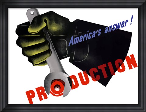 Framed America&#39;s Answer!  Production Print