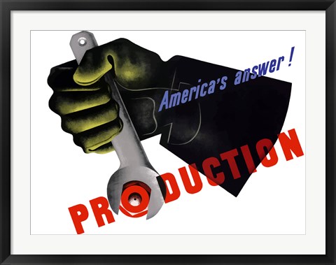 Framed America&#39;s Answer!  Production Print
