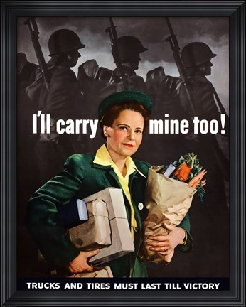 Framed I&#39;ll Carry Mine Too Print