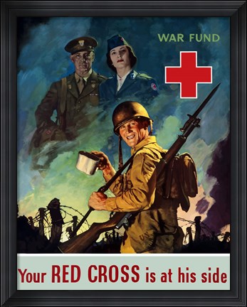 Framed Red Cross War Fund Print