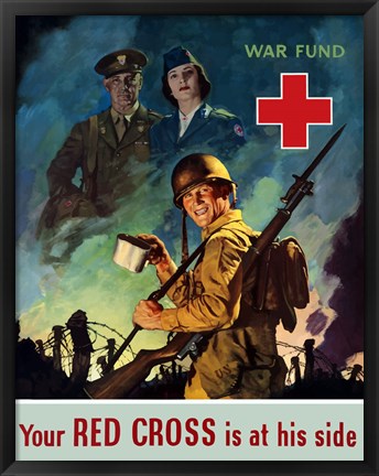 Framed Red Cross War Fund Print