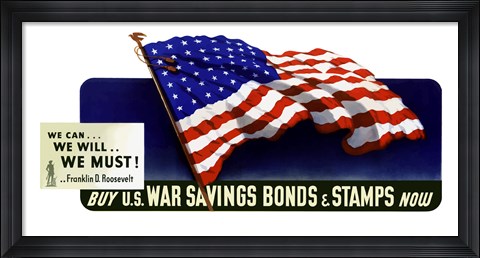 Framed We Can, We Will, We Must Print