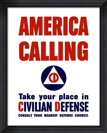 Framed America Calling Print