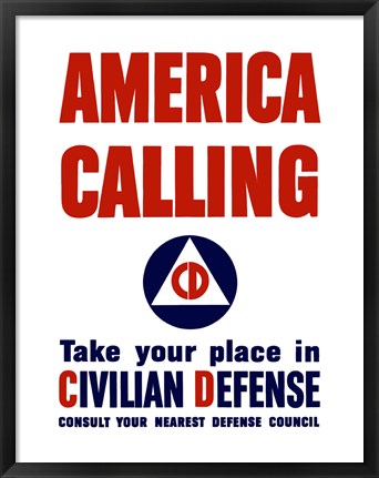 Framed America Calling Print