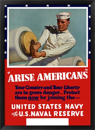 Framed Arise Americans Print