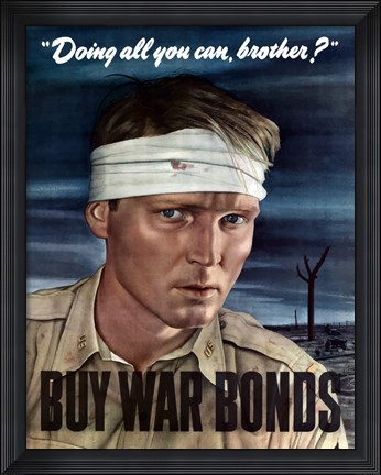 Framed Doing All you Can, Brother? Print