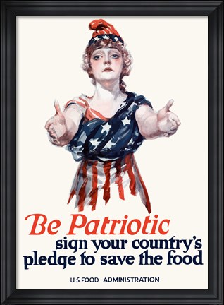 Framed Be Patriotic Print