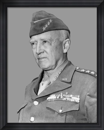 Framed General George Smith Patton Print