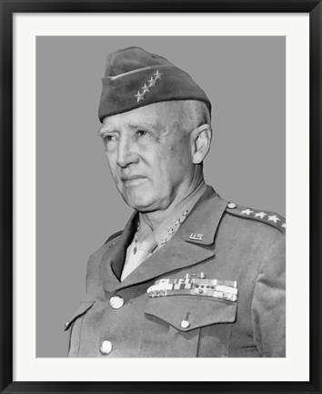 Framed General George Smith Patton Print