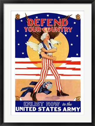 Framed Defend Your Country Print