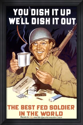 Framed You Dish it Up, We Dish it Out Print