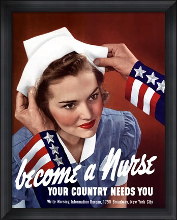 Framed Become a Nurse Print