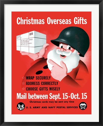 Framed Christmas Overseas Gifts Print