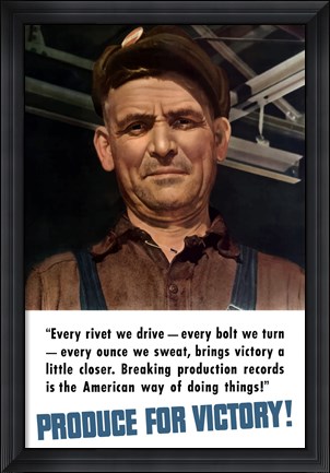 Framed Produce for Victory Print