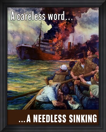 Framed Careless Word, A Needless Sinking Print
