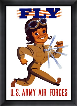 Framed Fly US Army Air Forces Print