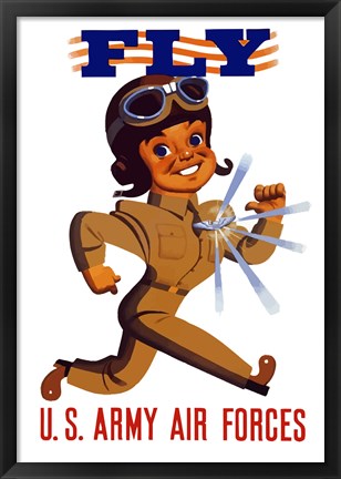 Framed Fly US Army Air Forces Print