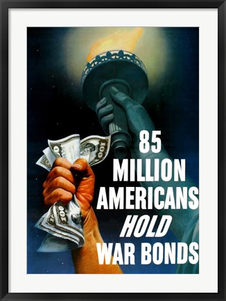 Framed Hold War Bonds Print