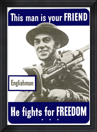 Framed This Man is Your Friend - Englishman Print