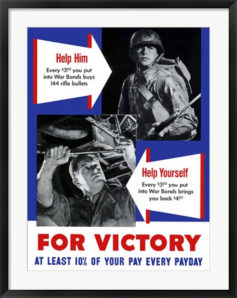 Framed Help Him, Help Yourself Print