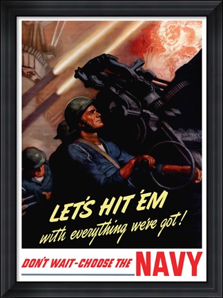 Framed Let&#39;s Hit &#39;Em Print